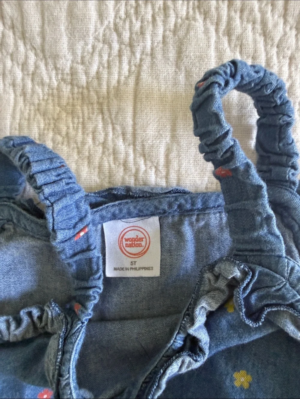 Old Navy Wonder Nation Denim Tops and Short Frill Ruffle Floral Accents 5T Lot